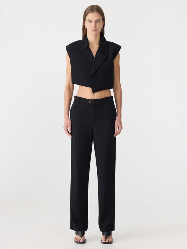 Bassike Cropped Tailored Vest, image 1 of 1 from bassike