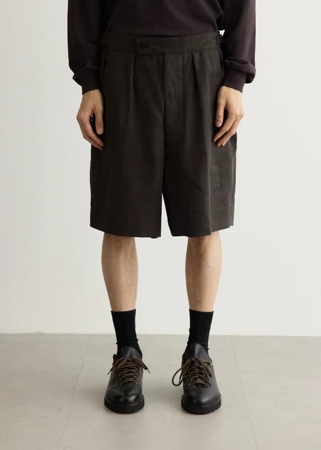 KAPTAIN SUNSHINE Gurkha Shorts in INK BLACK, image 1 of 1 from Incu