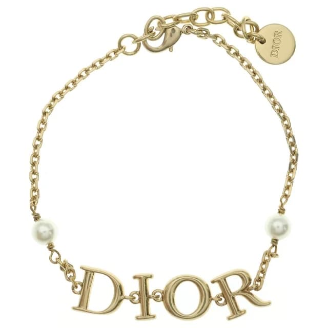 Dior Dio(r)evolution Logo Chain Bracelet Gold in Gold from The Reluxe, photo 1 of 1