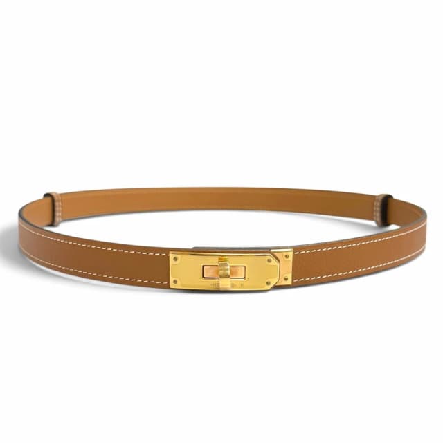 Hermès Belt Kelly Veau Epsom Gold Pink in Pink Epsom leather from The Reluxe, photo 1 of 1