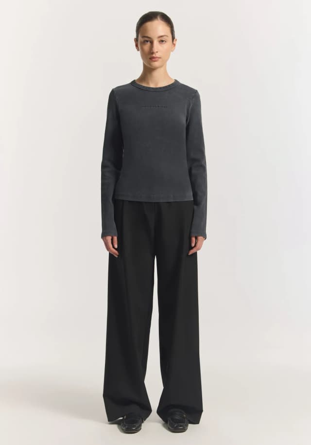 VIKTORIA & WOODS Rhode Top in GREY WASH, image 1 of 1 from Viktoria & Woods