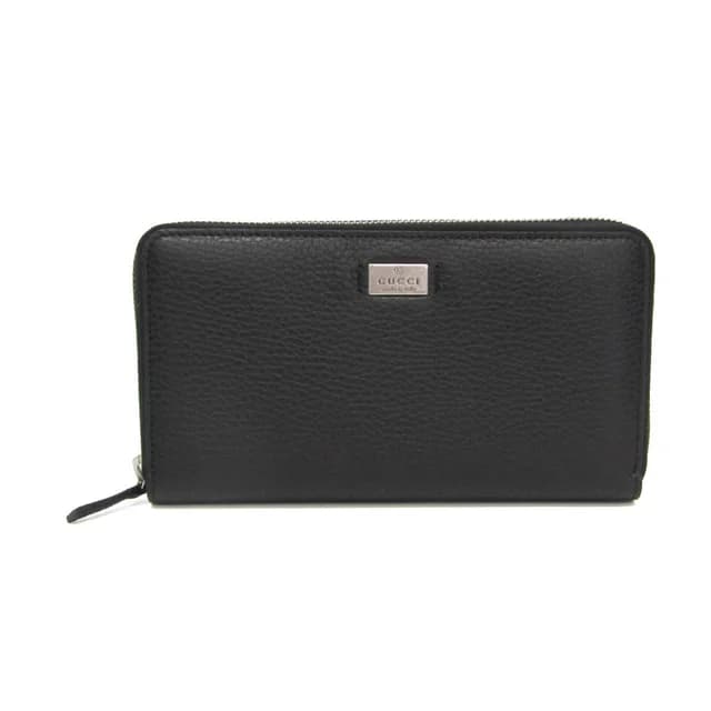 Gucci 368185 Men's Leather Long Wallet (bi-fold) Black in Black Leather from Elady, photo 1 of 1