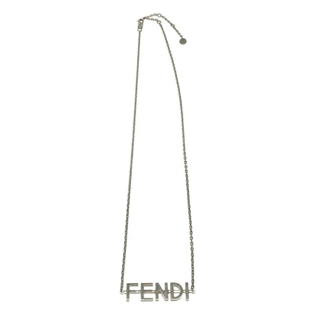 Fendi Logo Necklace Silver in Silver from The Reluxe, photo 1 of 1