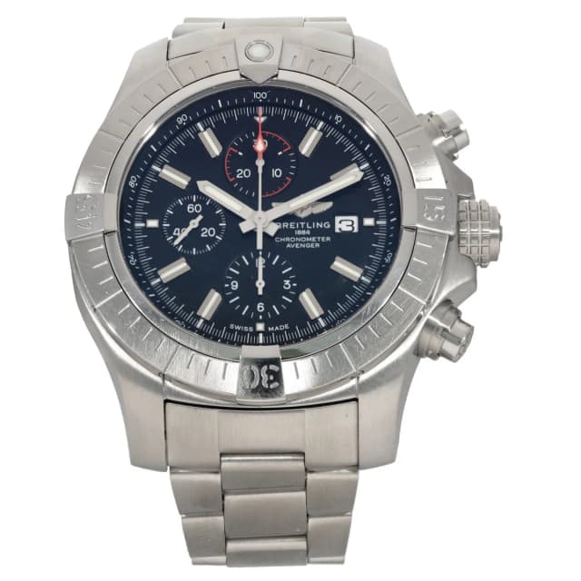 Breitling Super Avenger A13375 48mm Stainless Steel Watch from H&T, photo 1 of 1