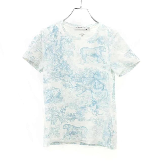 Dior Toile de Jouy Sauvage Motif Dioliviera T-Shirt White Blue XS in White from The Reluxe, photo 1 of 1