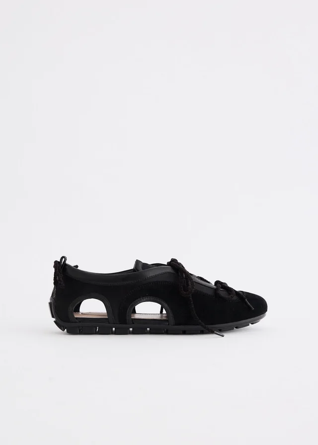 Simone Rocha Cutout Ballerina Grip Trainer in BLACK, image 1 of 1 from Incu