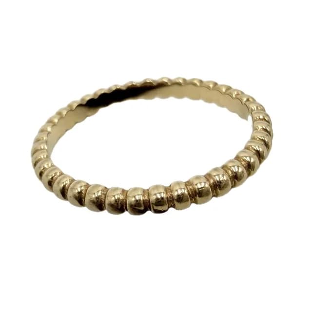 Van Cleef & Arpels Ring Perlee 18K Gold YG 54 Yellow No Vcarpjmg in Yellow from The Reluxe, photo 1 of 1