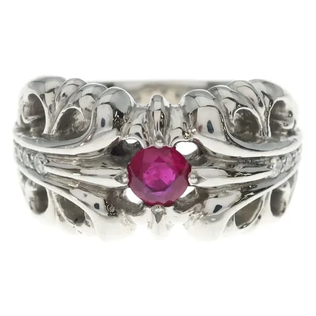 Chrome Hearts Chrome Heartsrb K&t P Dia KT Ring Third-Party Ruby Pave Diamond Platinum from The Reluxe, photo 1 of 1