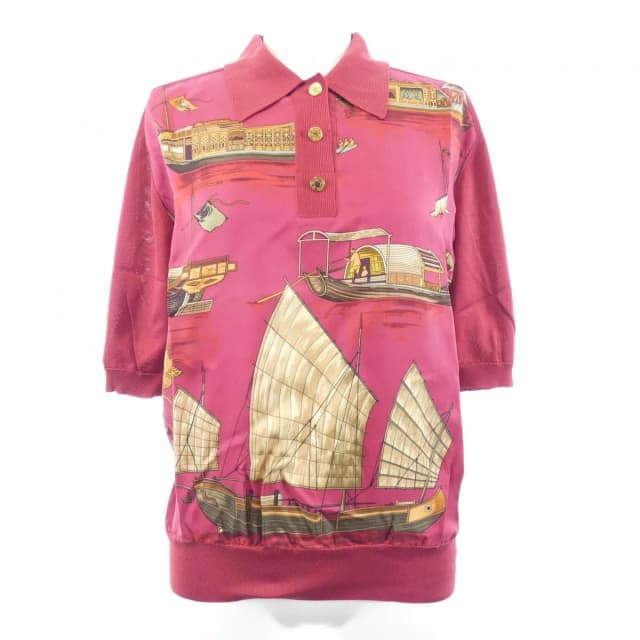 Hermès Vintage Jonques Et Sampans Twill Lane Polo in Silk from The Reluxe, photo 1 of 1