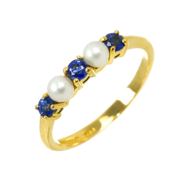 Tiffany & Co. Ring Baby Pearl Sapphire 18k Yellow Gold in Yellow from The Reluxe, photo 1 of 1