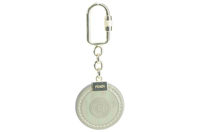 Fendi Regimental Keychain FF Logo Zucca Green Grey Charm Pendant in Green from Bagriculture, photo 1 of 1