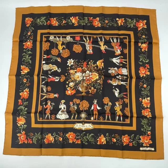 Hermès Carre 90 Gardener Roy Silk Scarf Yellow in Yellow Silk from The Reluxe, photo 1 of 1