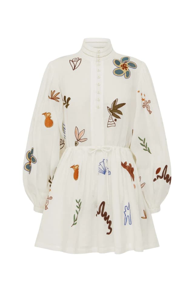 2504 - RESORT 26 MINA EMBROIDERED MINI DRESS, image 1 of 1 from Alemais