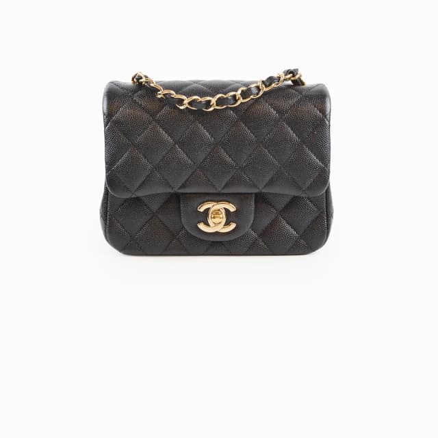 Chanel Mini Flap Square Caviar Black in Black Caviar leather from The Purse Affair, photo 1 of 1