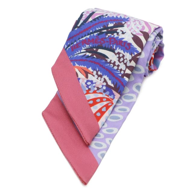 Hermès Twill Scarf Bag Under The Waves 100% Silk Purple Pink in Pink Silk from The Reluxe, photo 1 of 1