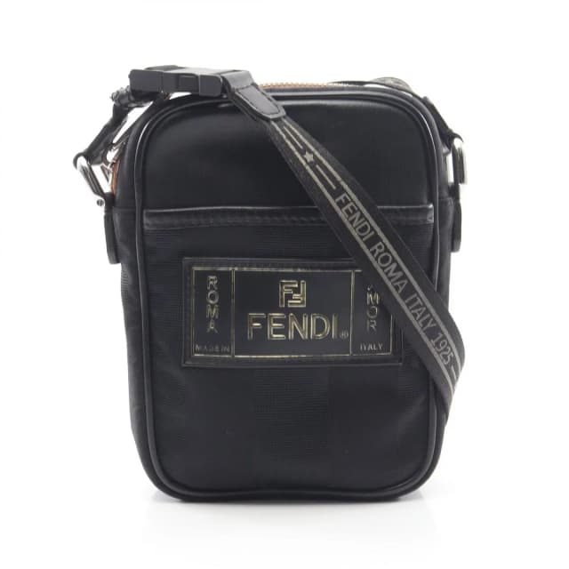 Fendi Shoulder Bag Pecan Black Nylon Leather in Black Nylon from The Reluxe, photo 1 of 1