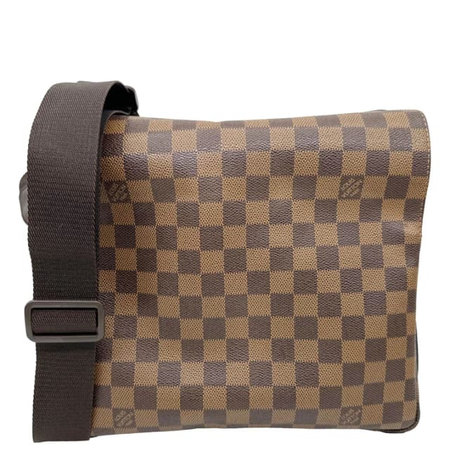 Louis Vuitton Naviglio Damier Ebene Messenger Bag Brown in Brown Canvas from Dallas Designer Handbags, photo 1 of 1