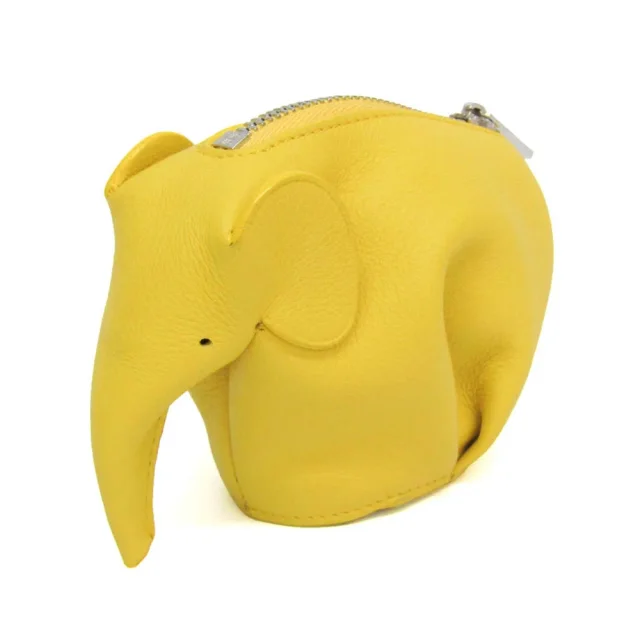 Loewe Elephant Coin Purse Men,Women Leather Coin Purse/coin Case Yellow in Yellow Leather from Elady, photo 1 of 1
