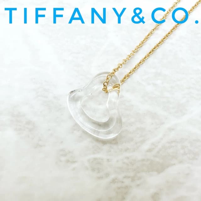 Tiffany & Co. Open Heart Crystal Yellow Gold Necklace 41 in Yellow from The Reluxe, photo 1 of 1