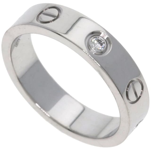 Cartier Mini Love Ring Diamond 48 18K White Gold in White from The Reluxe, photo 1 of 1