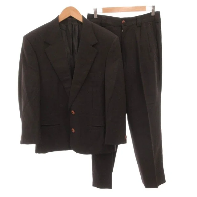 Versace Suit Set Business Jacket Pants Wool Lining Medusa Pattern 46 Brown in Brown Wool from The Reluxe, photo 1 of 1