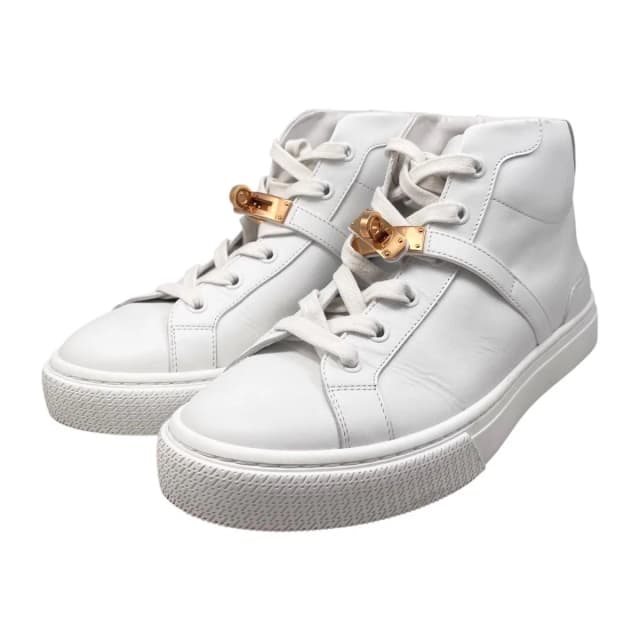 Hermès Sneakers Daydream Calf Leather Kelly Buckle White Pink Gold 37.5 in White Calfskin from The Reluxe, photo 1 of 1