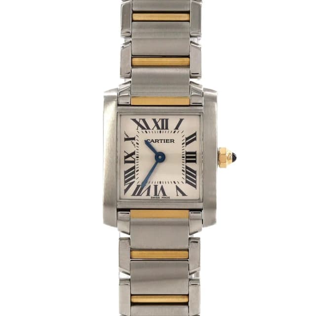 Cartier Tank Francaise SM Stainless Steel Yellow Gold Quartz Watch in Yellow from The Reluxe, photo 1 of 1
