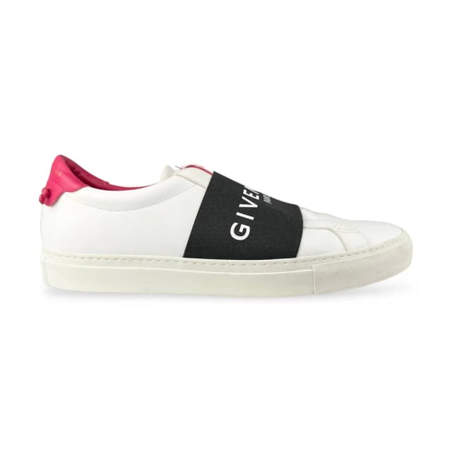 Givenchy Men's Paris Strap White & Fuchsia Sneakers in White Leather from Designer Archives, photo 1 of 1