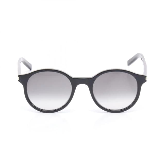 Saint Laurent Sunglasses Round Black Gray Eyewear in Black from The Reluxe, photo 1 of 1