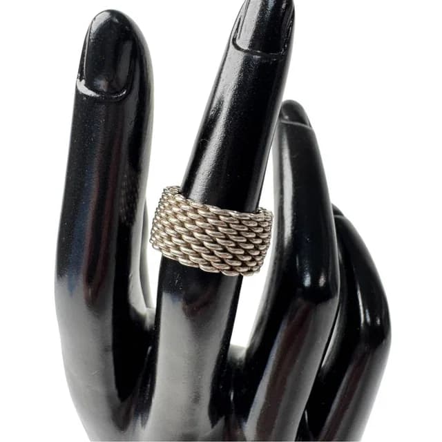 Tiffany & Co. Somerset Mesh Ring Silver in Silver from The Reluxe, photo 1 of 1