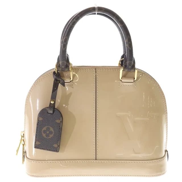 Louis Vuitton Alma Shoulder Bag Beige Brown Leather Patent Gold in Brown Patent leather from The Reluxe, photo 1 of 1