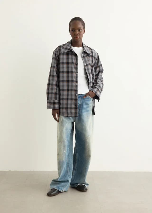 Baum und Pferdgarten Biana Jacket in Grey Soft Check, image 1 of 1 from Incu