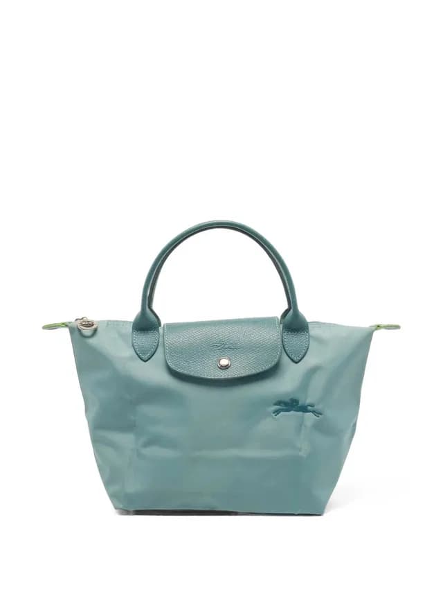 Longchamp small Le Pliage tote bag - women - Nylon/Calf Leather - One Size - Green in green Calfskin from Farfetch, photo 1 of 1