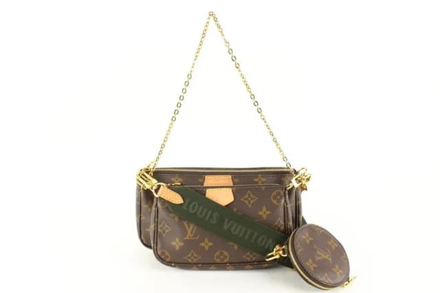 Louis Vuitton Khaki Monogram Multi Pochette Accessories 3 Way in Green Canvas from Bagriculture, photo 1 of 1