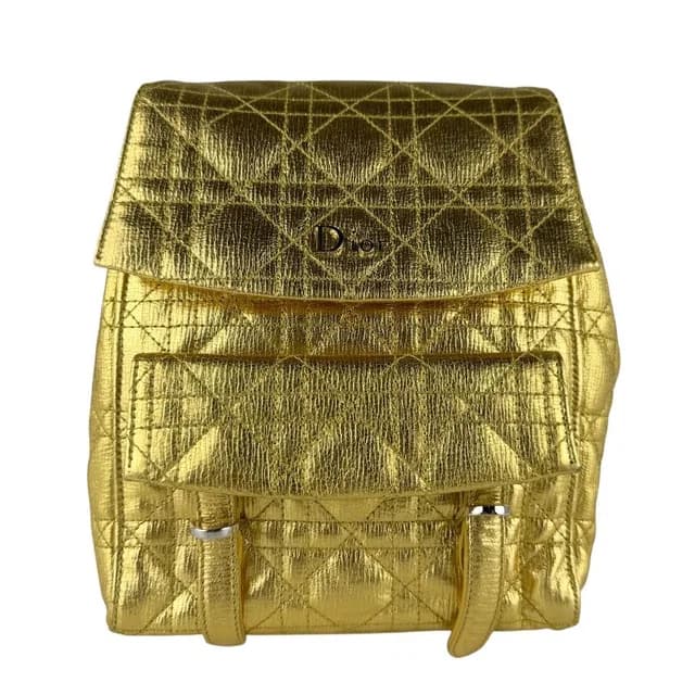 Dior Backpack Cannage Gold in Gold Leather from The Reluxe, photo 1 of 1