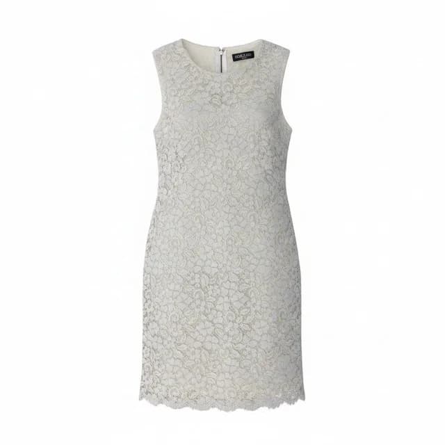 Dolce & Gabbana Flower Motif Full Lace Sleeveless Mini Dress Tight 36 White in White from The Reluxe, photo 1 of 1
