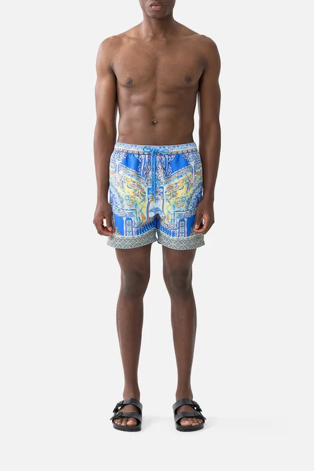 Camilla eBoutique MID LENGTH BOARDSHORT WITH ELASTIC WAIST BENEATH THE ANDALUSIAN SUN, image 1 of 1 from CAMILLA