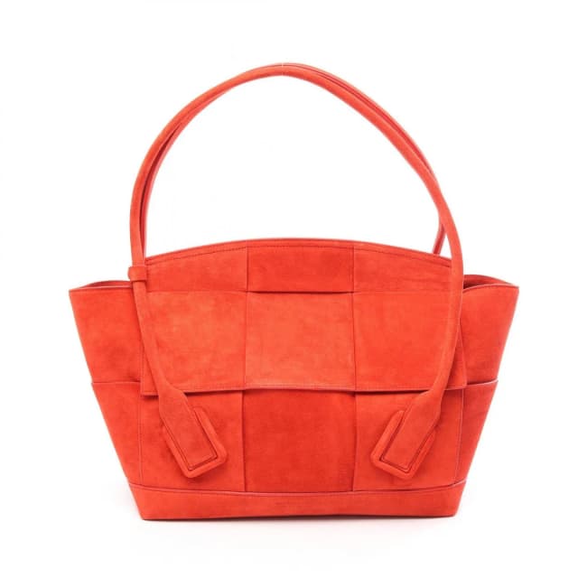 Bottega Veneta Tote Bag Arco Maxi Intrecciato Red Suede in Red Suede from The Reluxe, photo 1 of 1
