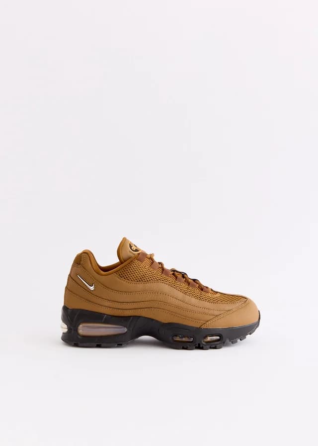 Nike Women's Air Max 95 Big Bubble 'Light British Tan' Sneakers in LT BRITISH TAN/FLAX, image 1 of 1 from Incu