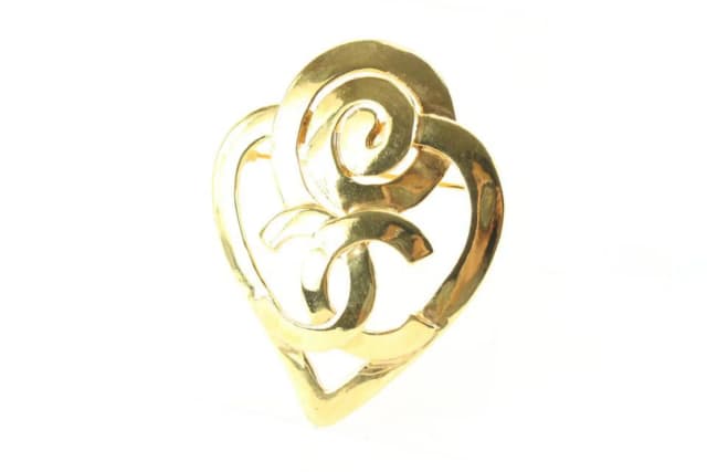 Chanel 95p Spiral Heart CC Brooch Pin Corsage from Bagriculture, photo 1 of 1