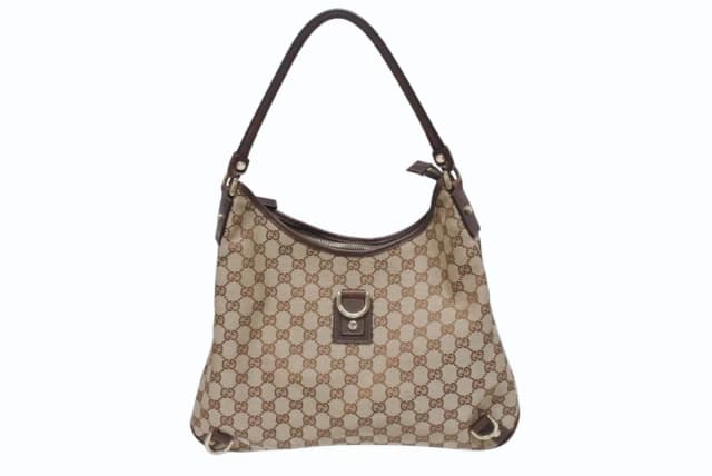 Gucci Bag Handbag GG Canvas Leather Beige Brown Gold in Brown Canvas from The Reluxe, photo 1 of 1