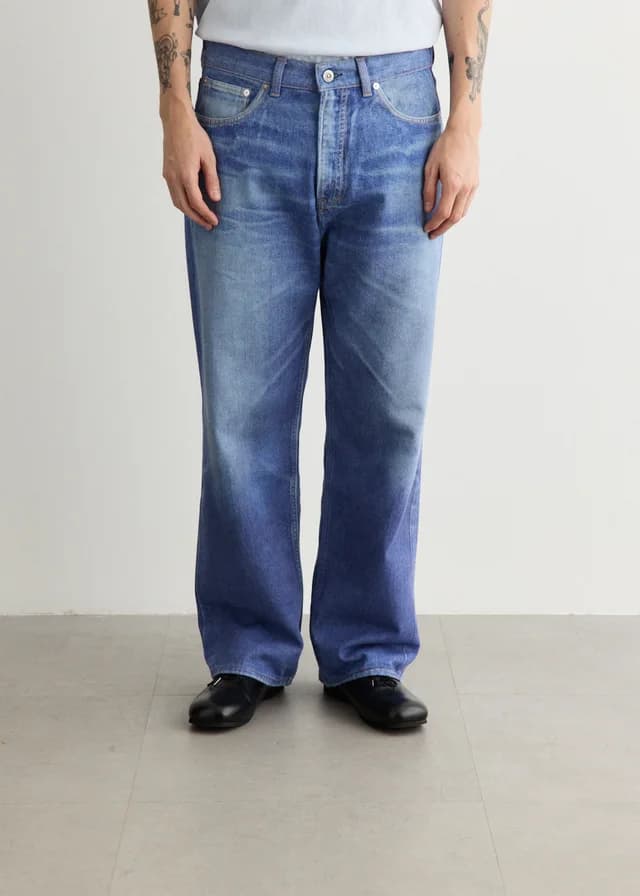 Our Legacy Third Cut Jeans in Digital Blue Aurora Print, image 1 of 1 from Incu