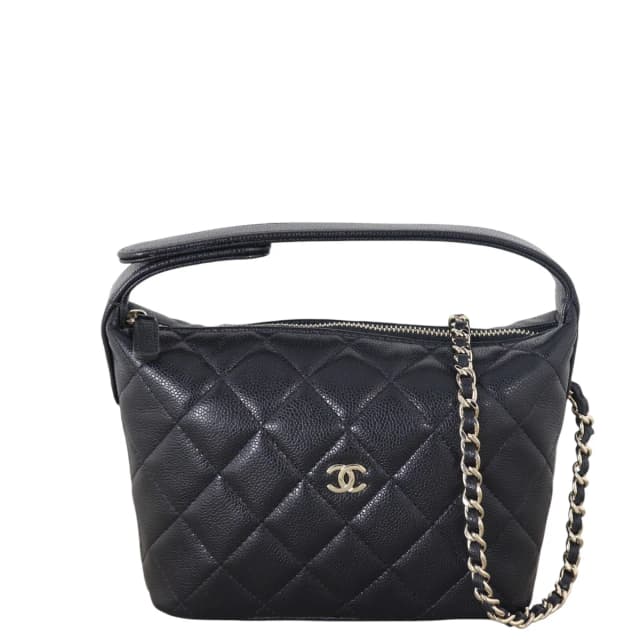 Chanel CC Hobo Clutch with Chain in Caviar leather from Luxe.It.Fwd, photo 1 of 1