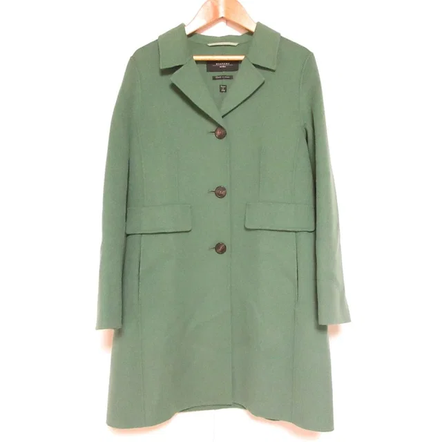 Max Mara Weekend Cucito Mano Wool River Coat 36 Green in Green Wool from The Reluxe, photo 1 of 1