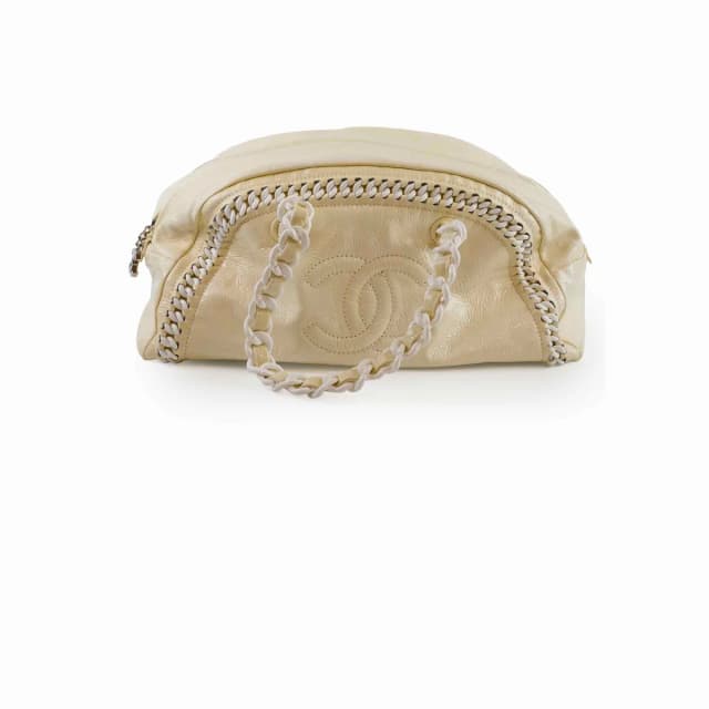 Chanel Luxe Ligne Bowler Bag Patent Ivory in White Patent leather from The Purse Affair, photo 1 of 1