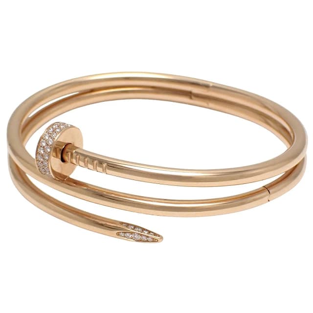 Cartier 18K Diamond Jusstara Anklet Bracelet Pink Gold from VINTAGE QOO TOKYO, photo 1 of 1