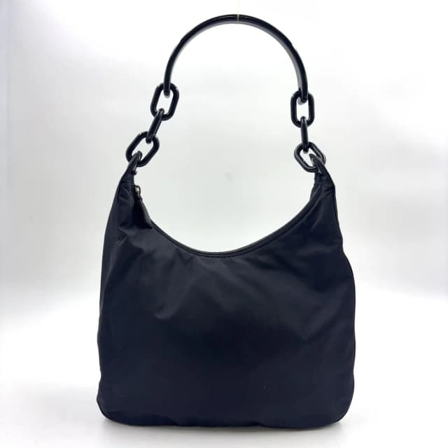 Prada Chain Nylon Black Bag Silver in Black Nylon from The Reluxe, photo 1 of 1