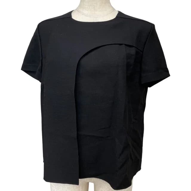 Hermès Short Sleeve Top Shirt Top Silk Wool Black High Quality Daily Practical in Black Silk from The Reluxe, photo 1 of 1