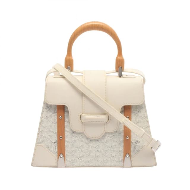 Goyard Handbag Saigon PM 2-Way White Leather in White Leather from The Reluxe, photo 1 of 1