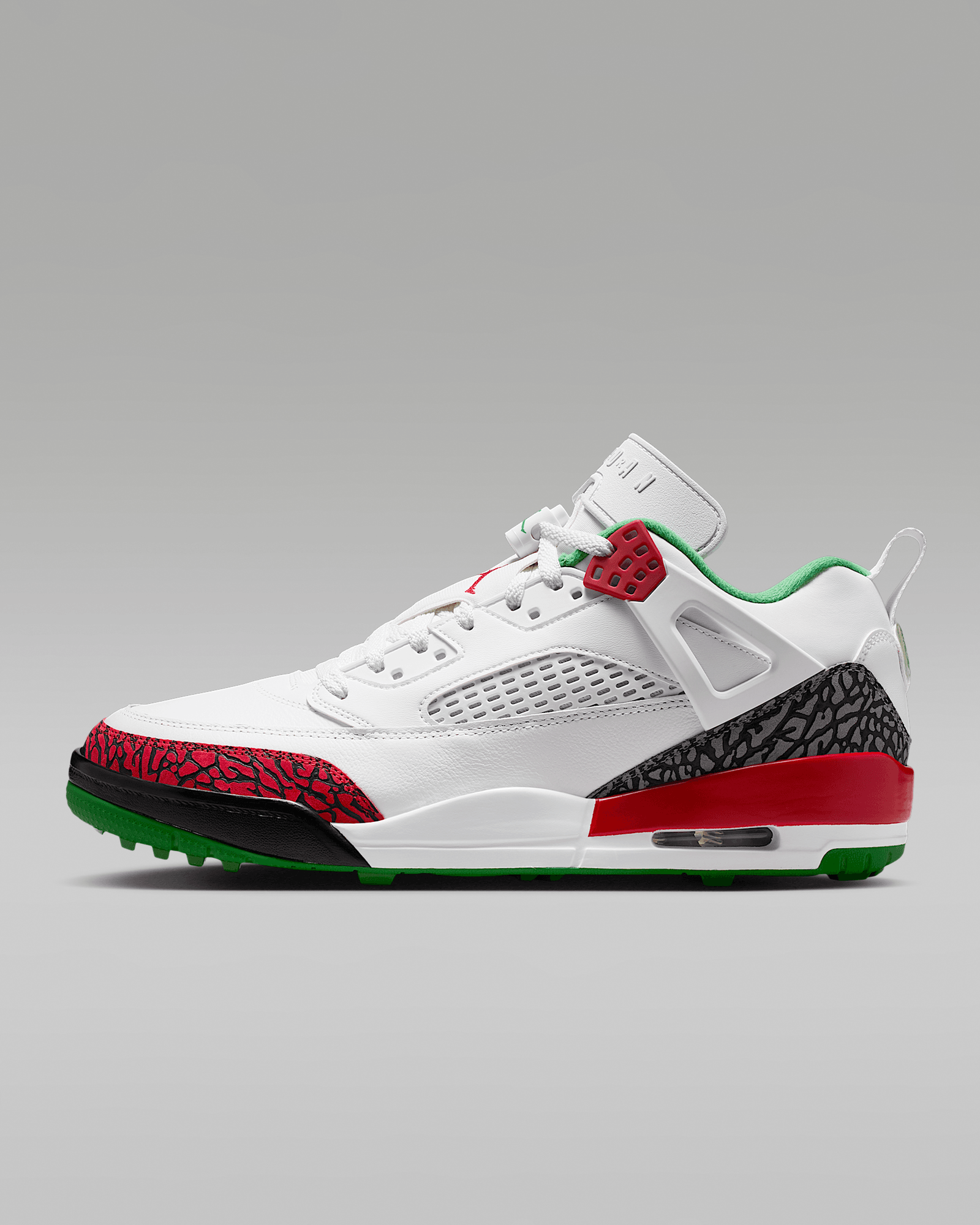 Jordan Spizike G in White/Classic Green/Cool Grey/Varsity Red, image 1 of 1 from Nike